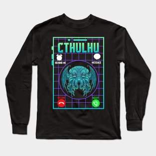 Funny The Call Of Cthulhu Dark Occult Goth Pun Long Sleeve T-Shirt